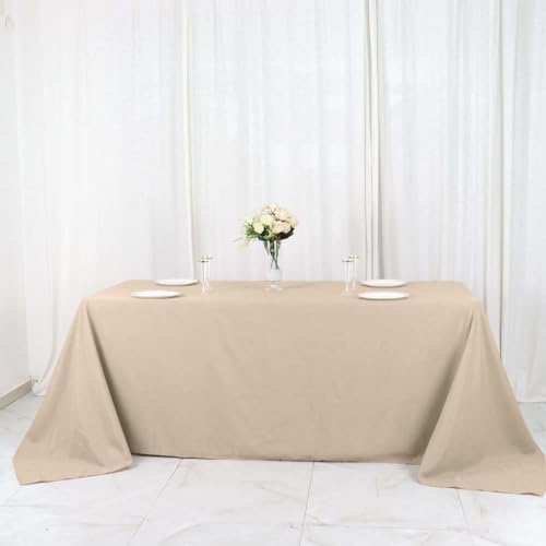 Efavormart Rectangle Tablecloth, 90"x132" Stain & Wrinkle Resistant