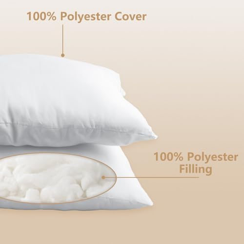 Obruosci Luxury Pillow Inserts, Pack of 4, 20 x 20 inches