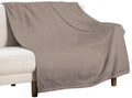Soft Plush Blanket, Chic Pastel Taupe Warm Cozy Throw Blanket for All