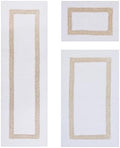 Better Trends 100% Cotton Hotel Collection Bath Mats Set, White & Sand