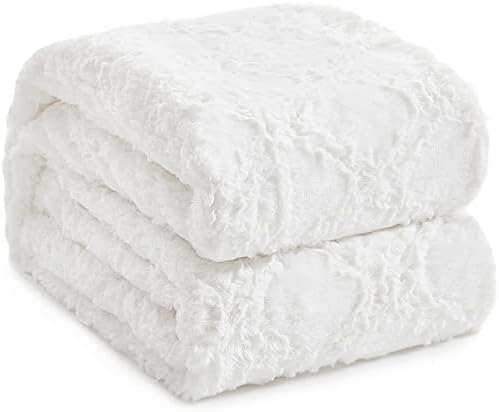 KAWAHOME Faux Fur King Size Blanket for Bed Warm Luxury Ultra Soft