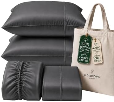 CLOUDSCAPE 100% Egyptian Cotton Sheet Set King Size Set 400TC