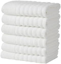 Great Bay Home 6 Pack Hand Towel Set - 100% Cotton Towels - Absorbent