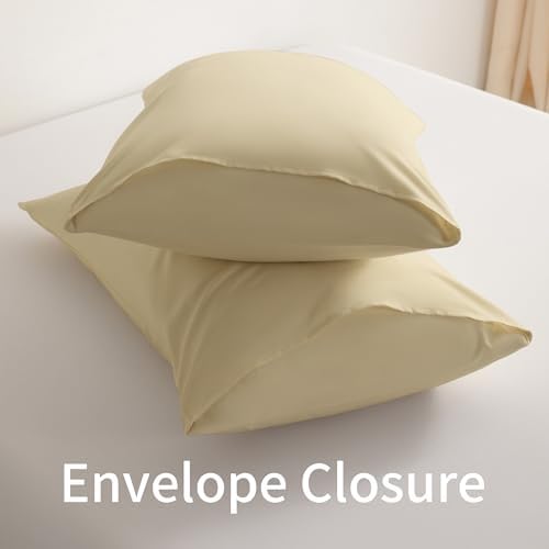 BEDSUM King Microfiber Pillowcases, Lasting Softness, 2-Pack, 20x40
