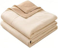 Solid Cotton Cooling Quilt,Light Soft Washable Summer Bed Blanket.