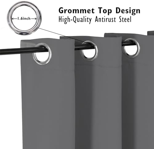 ChrisDowa Blackout Curtains for Bedroom and Living Room 120 Inches