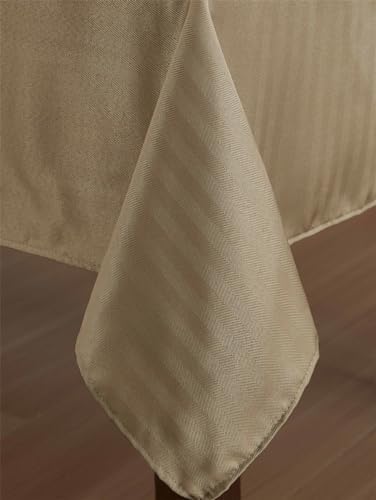 HLC.ME Lincoln Fabric Tablecloth, Jacquard Fabric Table Cloth for