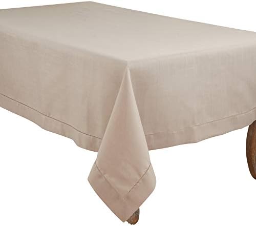 SARO LIFESTYLE Classic Hemstitch Tablecloth - Elegant Everyday