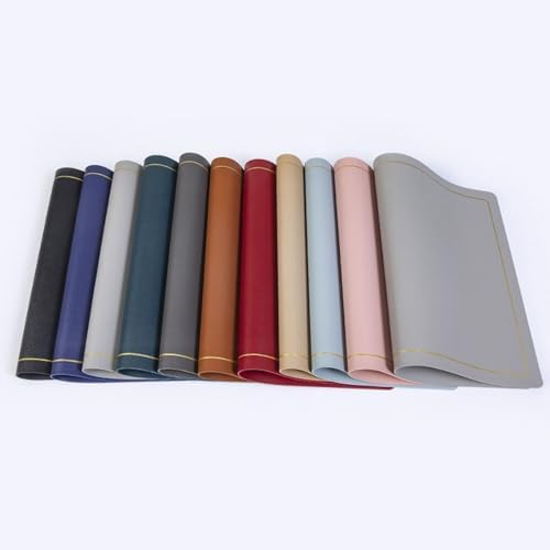 8 Piece Placemat Set,11.82 x 16.93 in / 30 x 43 CM,PU Leather Washable
