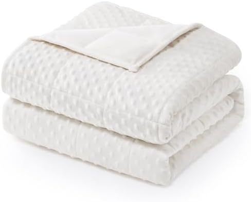 Wemore Weighted Blanket for Adults 15 lbs Queen Size 60"x80" White
