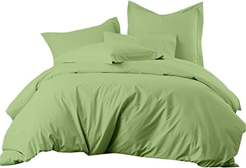 ARlinen Sage Duvet Cover King Size - Washed Duvet Cover, Soft