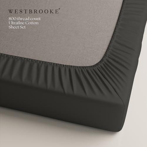 Westbrooke 800 TC Ultrafine Cotton Sheet Set - King Size Sateen Sheets