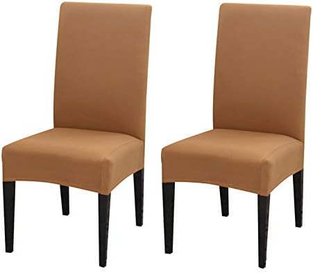 Dimatic 2 Pack Dining Chair Covers, Stretch Spandex Removable Washable