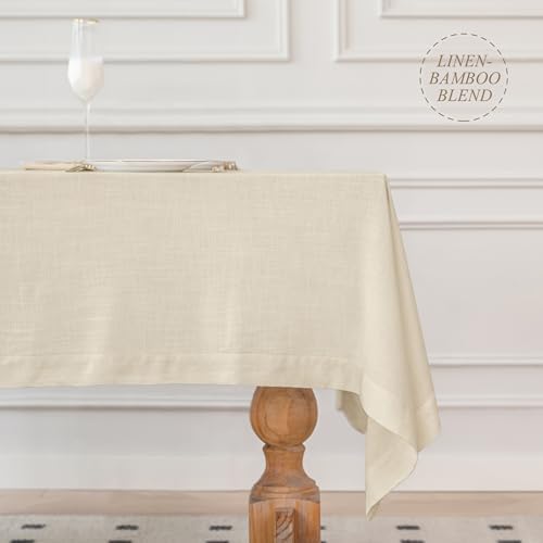 Linen World Linen Tablecloth 108x60 Inch, Rectangular Tablecloth