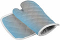 Quilted Cotton Terry Cloth Oven Mitt, Pot Holder Sky Blue Gradient