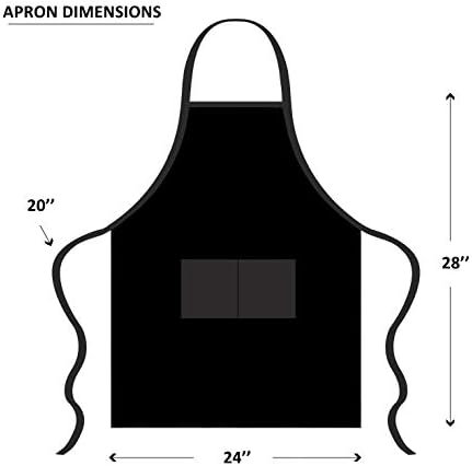 9 Pack Black Apron for Women Adult Girls Ladies with Pockets - Kitchen