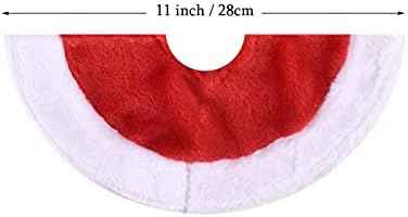 Small Red Plush Christmas Tree Skirt