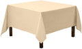 Gee Di Moda Square Tablecloth - 70 x 70 Inch Beige Table Cloth for