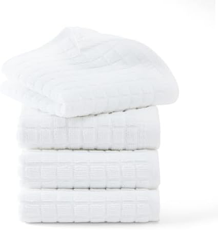 TOWN & COUNTRY EVERYDAY 4-Piece Textured Windowpane Washcloth Set