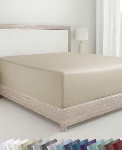 California Design Den 100% Cotton Sateen Queen Size Fitted Sheets