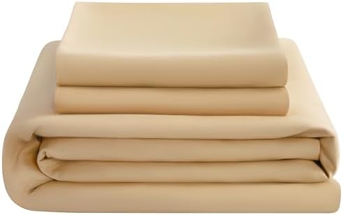 NTBAY Queen Microfiber Sheet Set, 3 Piece, 15 Inch Pocket, Light Taupe