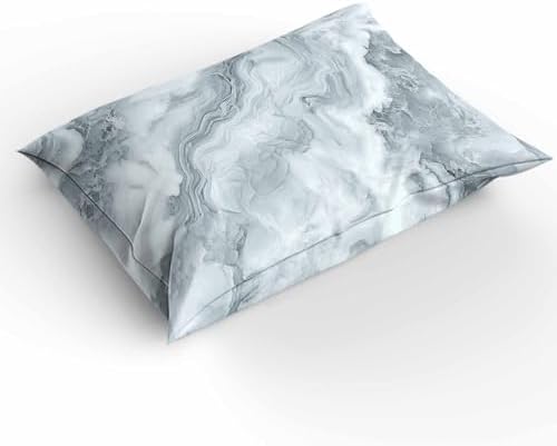 Duvet Cover Set Queen, Abstract Gray Water Ripple Stripe 3 Piece