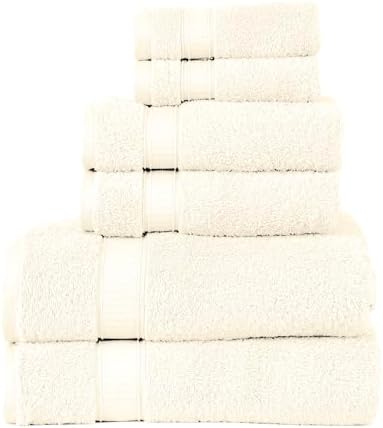 LA HAMMAM 6 Piece Towel Set - 2 Bath Towels, 2 Hand Towels, 2