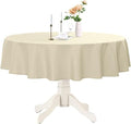 Romanstile Round Tablecloth 70 Inch, Beige