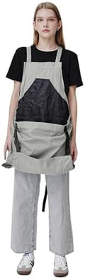 Multiple pockets versatile apron,neutral style canvas adjustable
