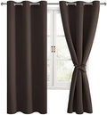 Hiasan Blackout Curtains for Bedroom and Living Room, Brown