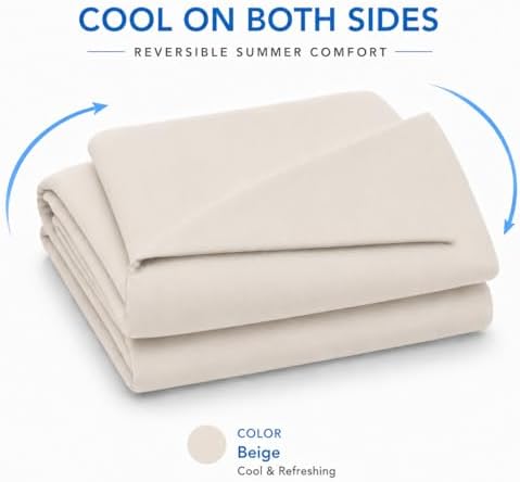 Double-Sided Cooling Comforter Queen Size, Ice Silk Summer Blanket