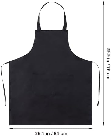Alipis 12pcs Unisex Bib Aprons Set for Cooking and Painting, Black and