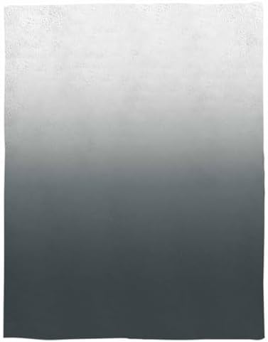 Gray Gradient Flannel Fleece Throw Blanket, 60 x 80 in, Super Soft