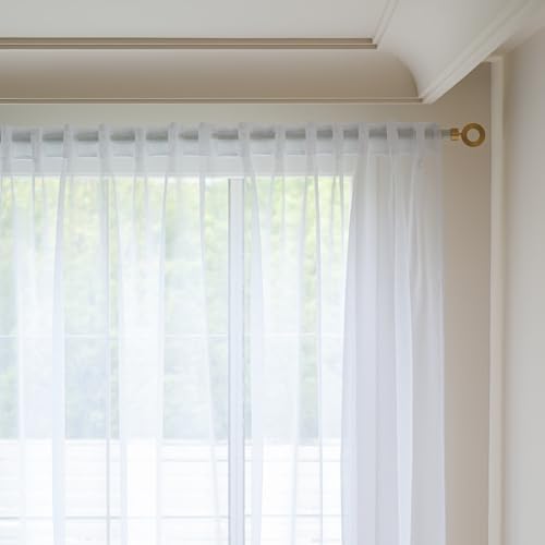 MYSTIC-HOME Sheer Curtains 84 Inches Long - 2 Panels White Sheer