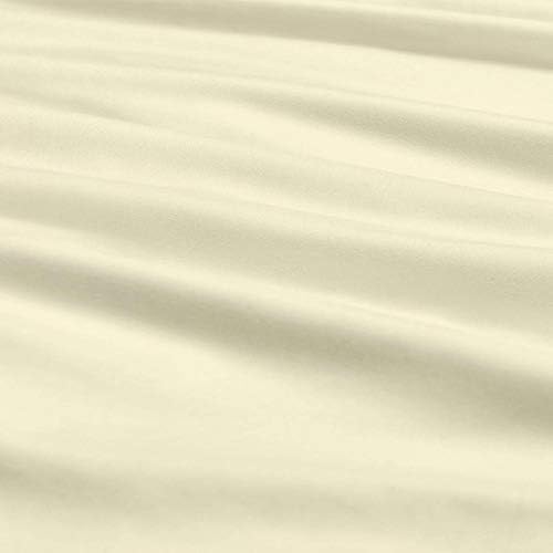 Split King Ivory Solid Sheets Sets for Adjustable Bed Cotton, 800