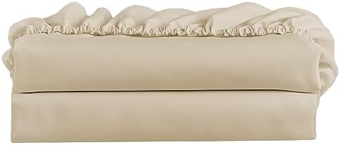 California King Fitted Sheet 28 Inch Deep Pocket Beige Fitted Sheet