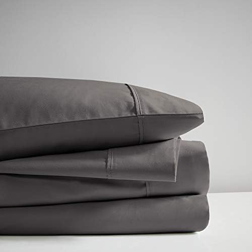 Madison Park 600 TC Cooling Cotton Blend Cal King Sheet Set, Charcoal