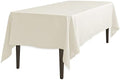 Linenlanding 60 x 102 Inch Rectangular Tablecloth for Circular Table