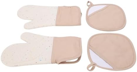 Oven Mitts, 2pcs Non Slip Silicone Heat Up to 500F Kitchen Oven Gloves