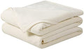 EASELAND Soft Lightweight King Size Fleece Blanket, Ivory, 90x108