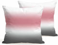 Pink and Grey Gradient Throw Pillow Covers 18x18 inch Set of 2