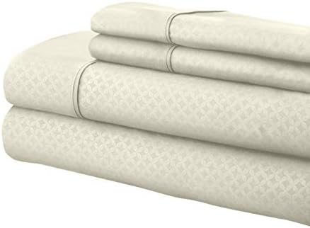 Ultra Soft 1800 Series Premium Comfort 4 Piece Sheet Set (Full, Ivory)