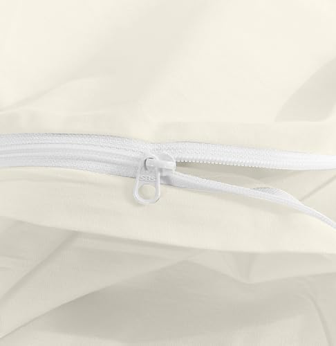 White Cotton Duvet Cover Twin Set 2 Pieces, 1 Duvet Cover 68x90