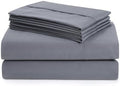 TRP 1500TC Soft Solid Microfiber Bed Sheet Set 4 Piece - Grey Gray