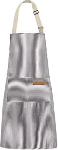 Adjustable Bib Cooking Apron with 2 Pockets for Men and Women