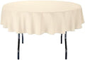 LTC LINENS Tablecloth 70-Inch Round Polyester Tablecloth Beige