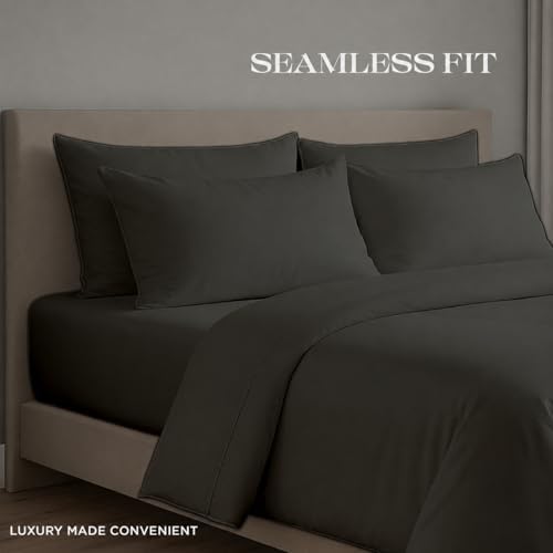 800 Series Egyptian Cotton King Sheets Soft Luxury Charcoal Grey