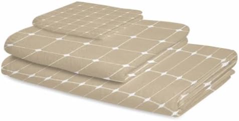 Bath Towels Set of 3 White Dots Grid Lines Bath Towel Hand Towel