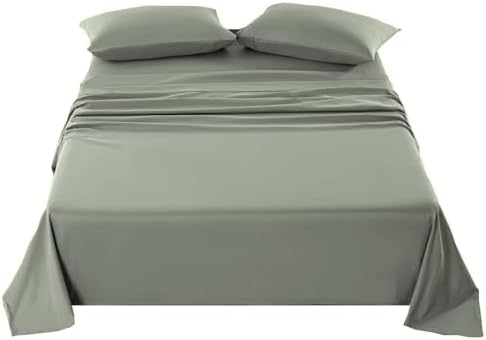 Kingnex Oversized King Flat Sheet 132x110 Top Sheet Only Sage