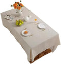 Washable Cotton Linen Tablecloth for Weddings, Home Parties, and